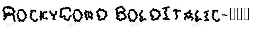 RockyCond BoldItalic字体转换